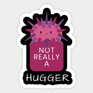 Not really a hugger, cute sea urchin Sticker